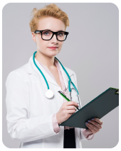 Undergraduate nursing student with a clinical clipboard, representing personalized support for BSN assignments, patient care research, and nursing project development.